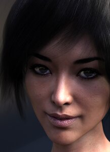 Computer graphics human woman
