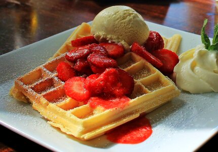 Ice dessert sweet dish