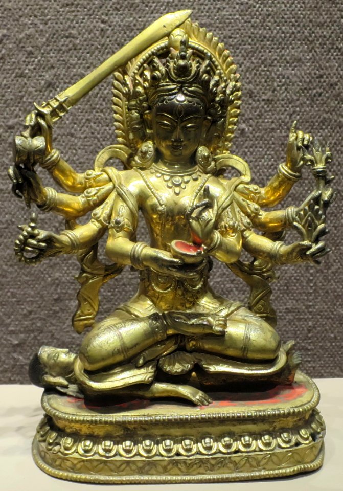 'Hindu_Goddess'_from_Nepal,_c._1700,_gilt_bronze,_Norton_Simon_Museum