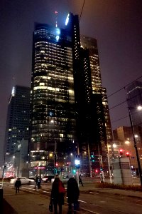 "Rondo_1"_in_Warsaw,_Poland,_by_night