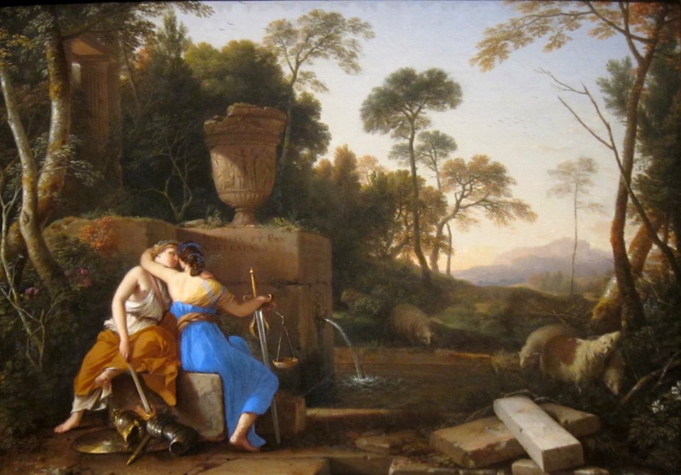 'The_Kiss_of_Peace_and_Justice'_by_Laurent_de_La_Hyre,_1654