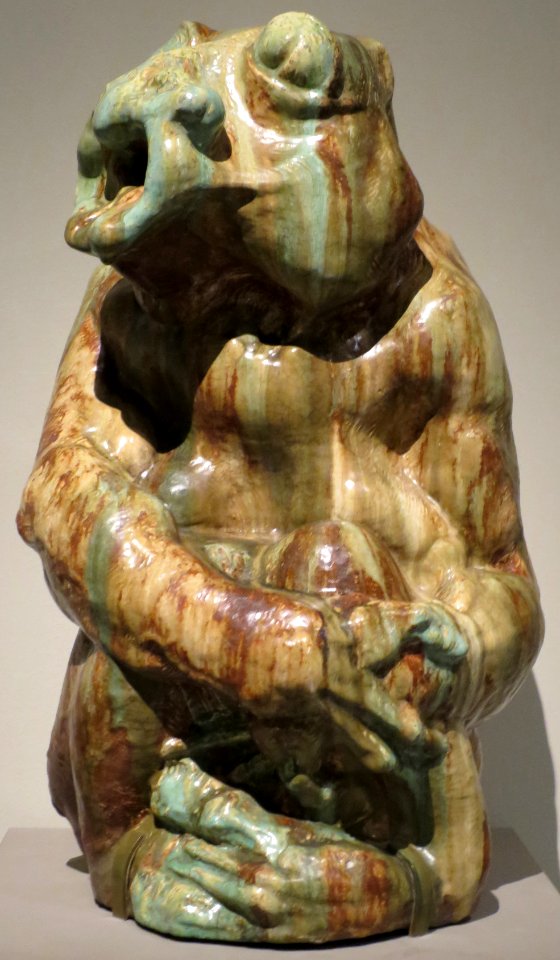 'Batrachian-Chimera'_by_Jean_Désiré_Ringel_d'Illzach,_enameled_stoneware,_1905