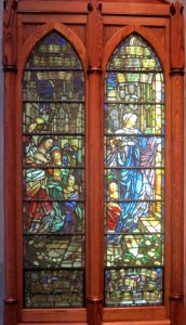 'The_Wise_and_Foolish_Virgins',_stained_glass_lancet_windows_by_Violet_Oakley