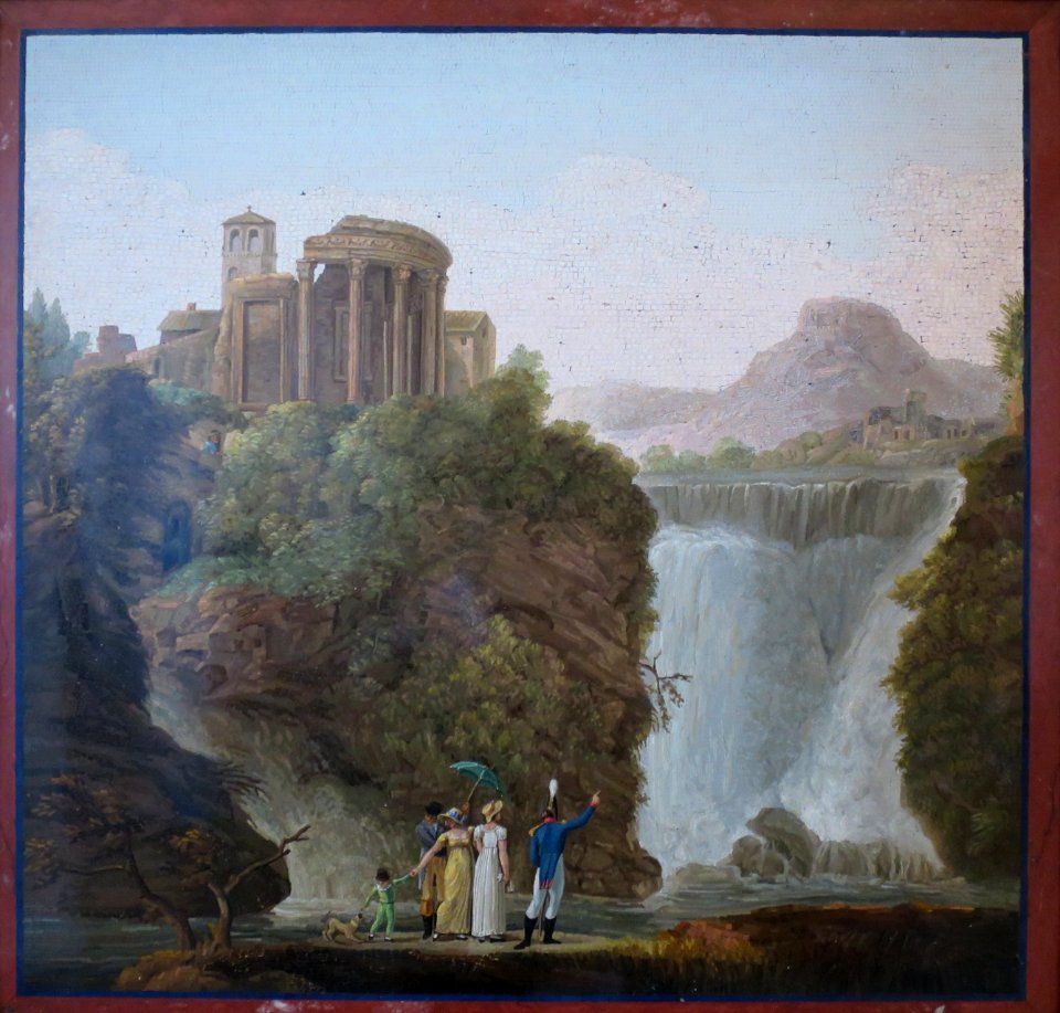 'The_Temple_of_Sibyl_at_Tivoli_and_a_Waterfall',_micromosaic,_1817,_The_Hermitage