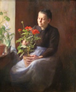 'Woman_with_Geraniums'_by_Caroline_A._Lord,_on_loan_to_the_Cincinnati_Art_Museum