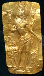 'Vishnu_and_Attendant',_Thailand,_c._700_CE,_gold_repoussé,_Norton_Simon_Museum