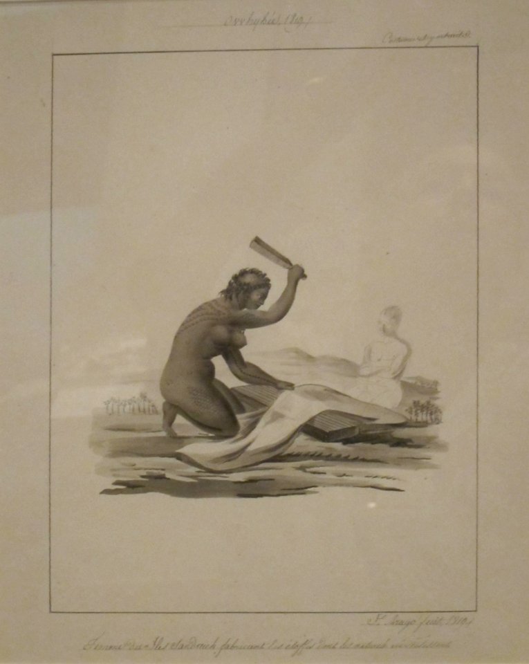 'Woman_of_the_Sandwich_Islands_making_the_Natural_Cloth_with_which_they_are_Dressed'_by_Jacques_Arago