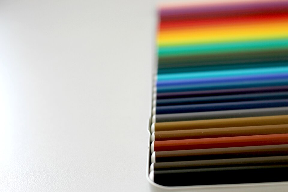 Drawing colorful pencil