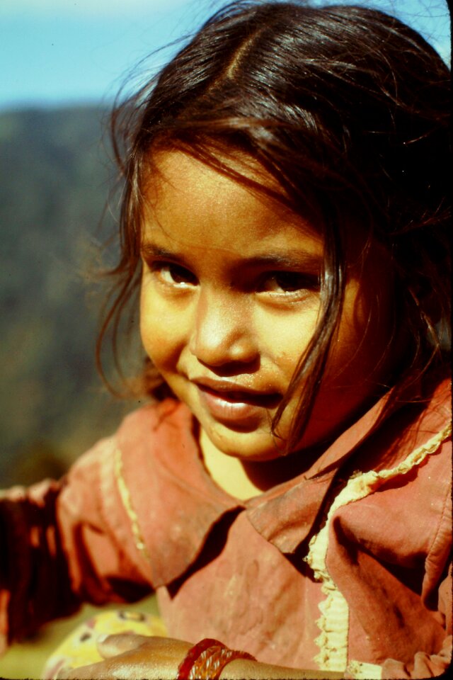 Child view long hair