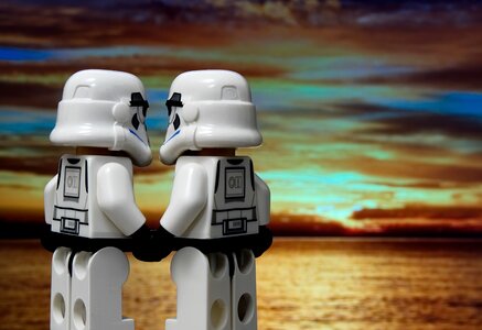 Lego stormtrooper together