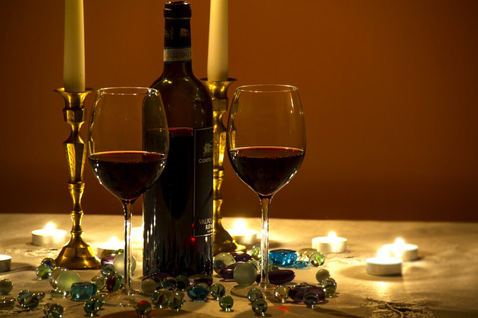 Lifestyle a bottle of wine for two