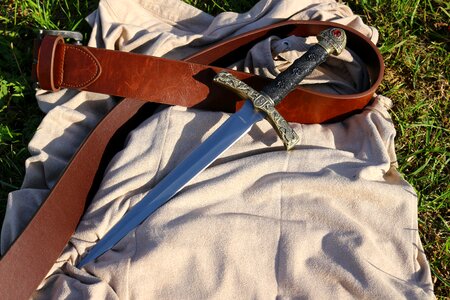 Middle ages gun belt blade