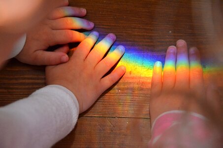 Rainbow children the hands