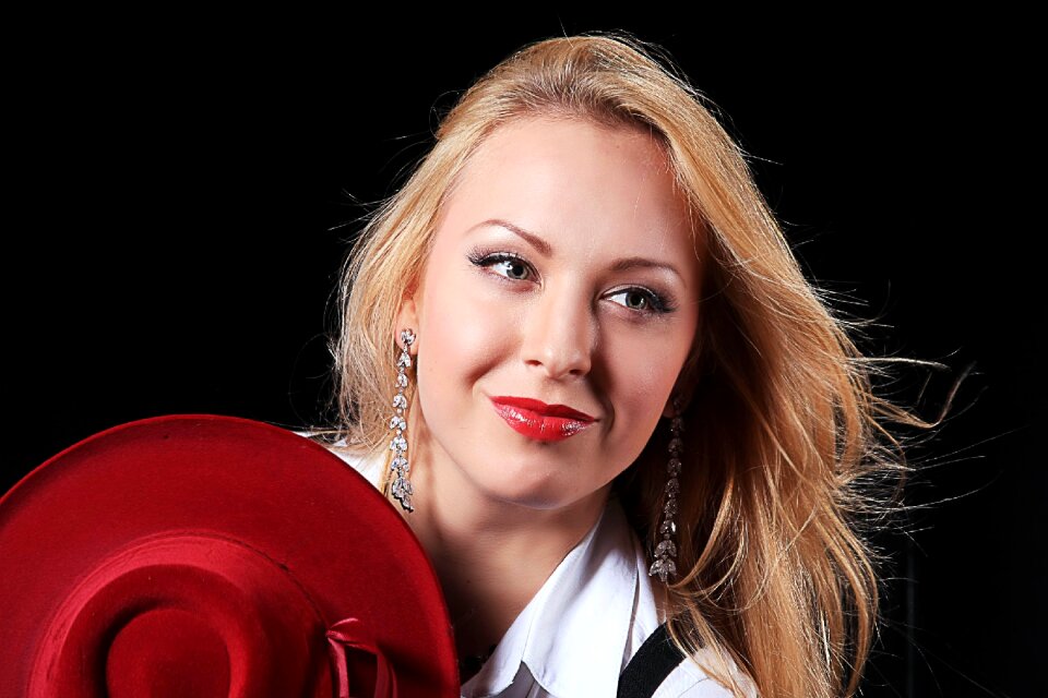 Beauty portrait of a girl blonde