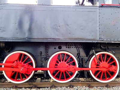 Rails railway steam locomotive photo