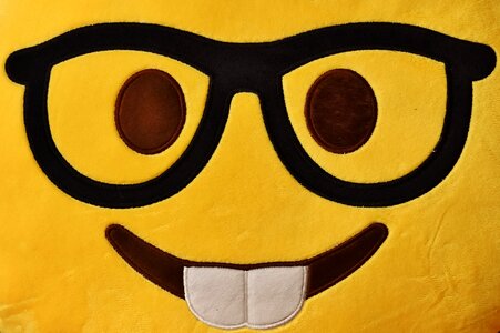 Cheerful glasses yellow photo