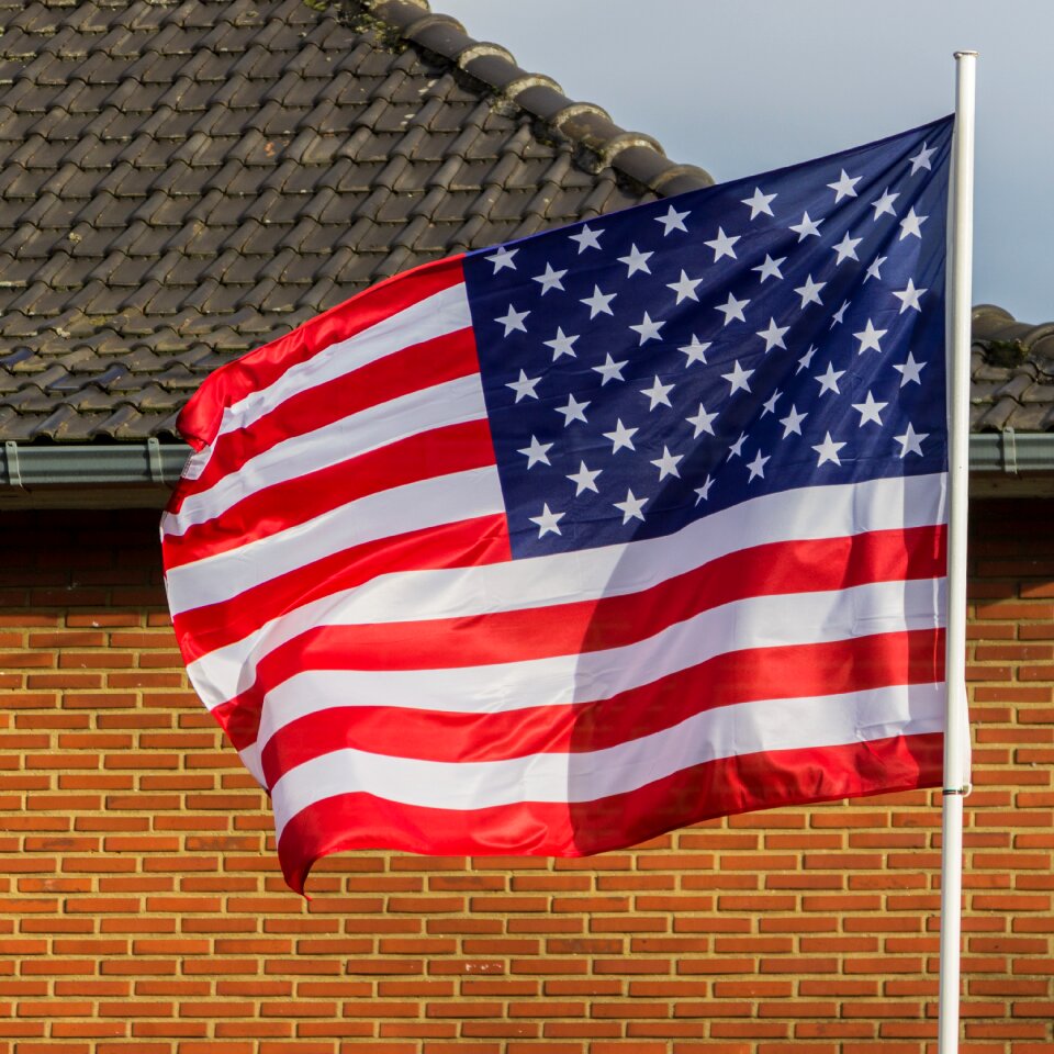 United states usa flag wind