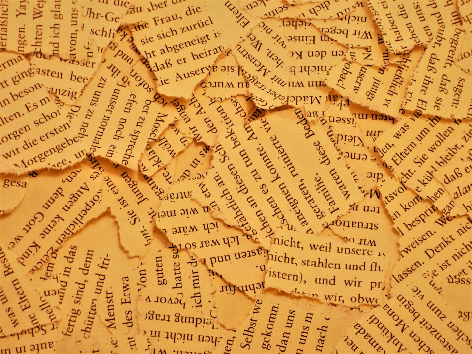 Torn book pages old