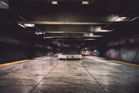 Subway tunnel underground photo