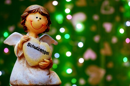 Luck greeting card angel