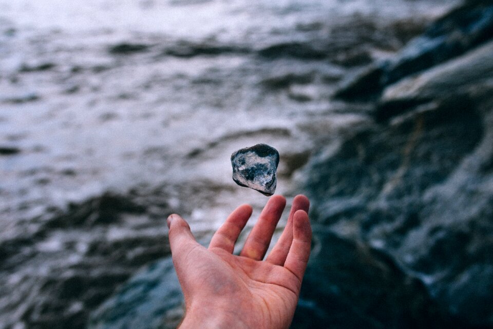 Stone blue rock blue stone