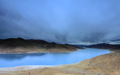 Mountains nature overcast
