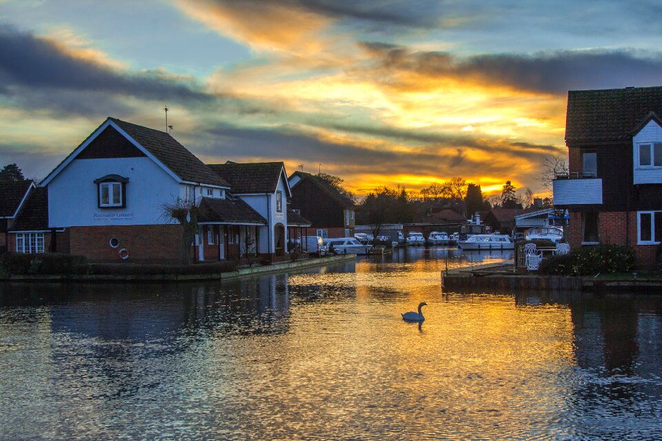 England river in the evening