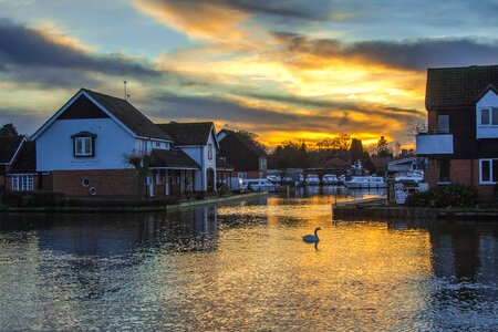 England river in the evening photo