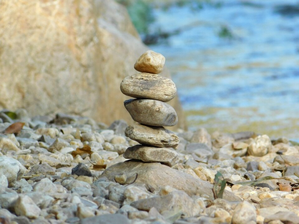 Stones pebbles stacked-rocks