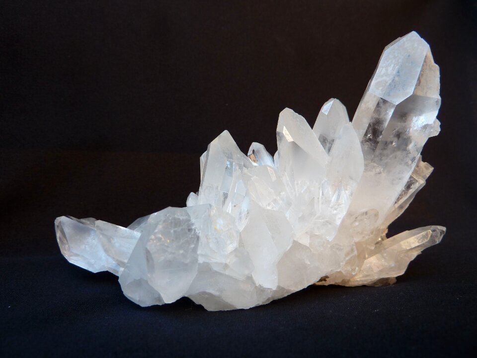 Chunks of precious stones glassy transparent