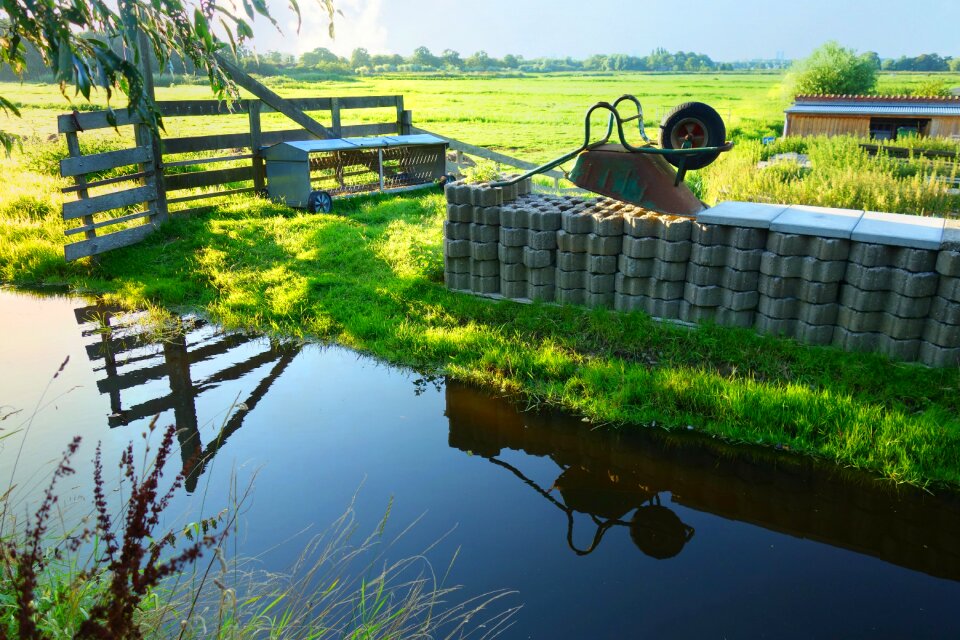 Wheelbarrow watercourse meadow