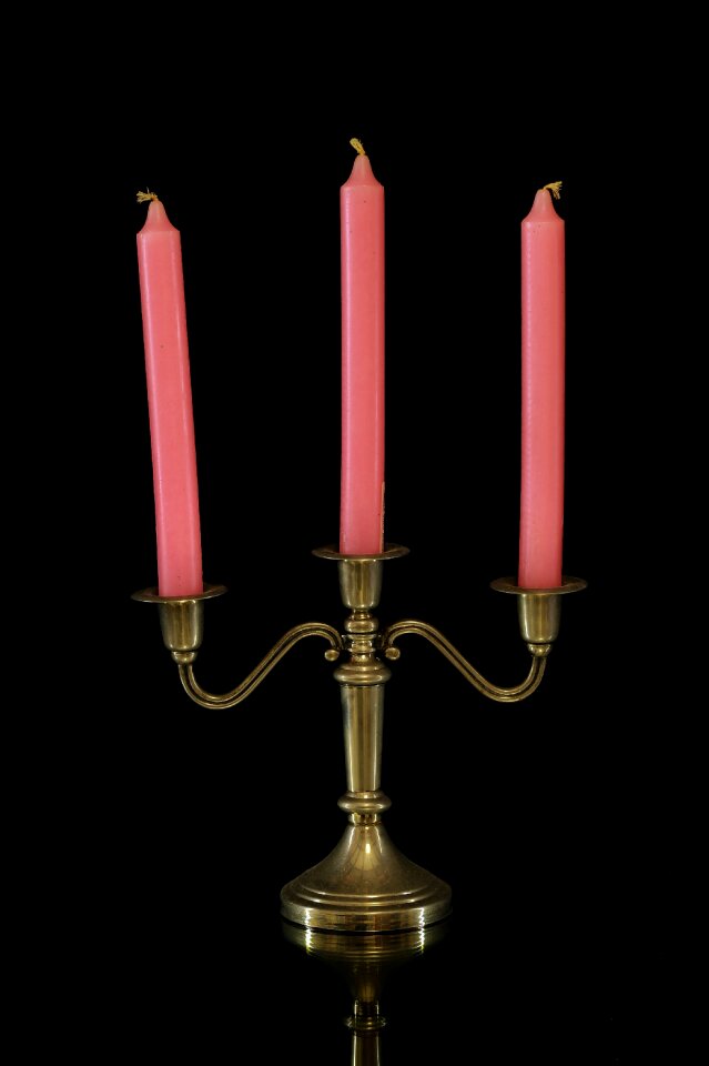 Candlestick candles flame