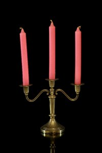 Candlestick candles flame