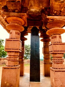 13th_century_Sasana_mandapika_Sanskrit_inscription_pillar,_Ramappa_temples_complex,_Palampet_Telangana_-_6