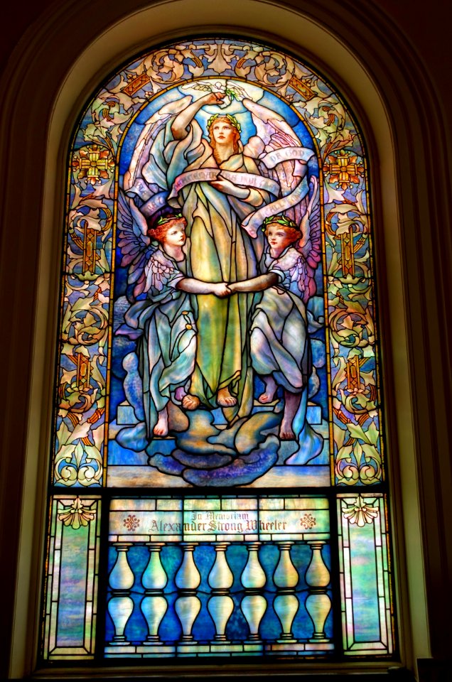 14_Blessed_are_the_Peacemakers,_Wheeler_Memorial_Window,_November_1907,_Tiffany_Studios_-_Arlington_Street_Church_-_Boston,_Massachusetts_-_DSC07024