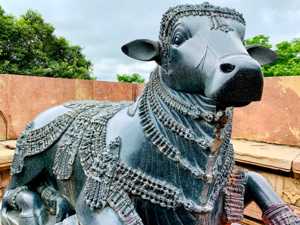 13th_century_Nandi_mandapa,_Ramappa_temples_complex,_Palampet_Telangana_India_-_32