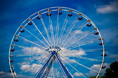 Fairground carousel sky photo