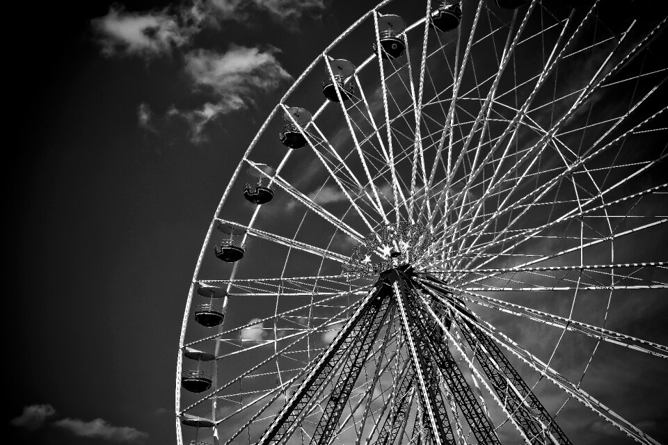 Fairground carousel sky