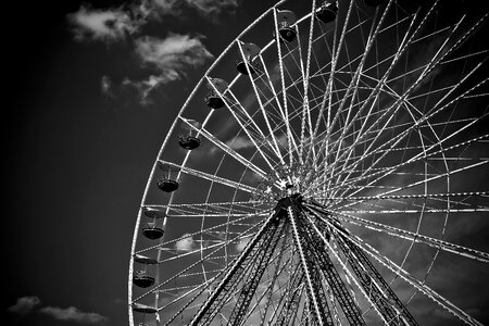 Fairground carousel sky photo