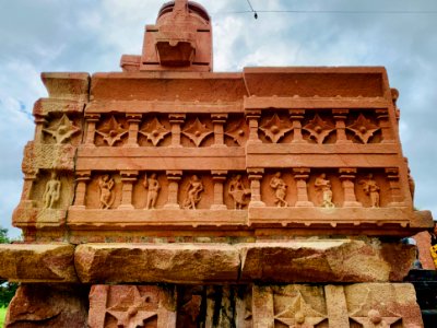 13th_century_Nandi_mandapa,_Ramappa_temples_complex,_Palampet_Telangana_India_-_2