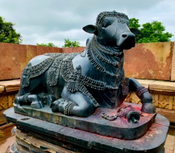 13th_century_Nandi_mandapa,_Ramappa_temples_complex,_Palampet_Telangana_India_-_22