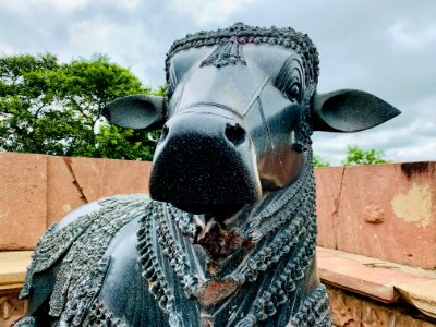 13th_century_Nandi_mandapa,_Ramappa_temples_complex,_Palampet_Telangana_India_-_31