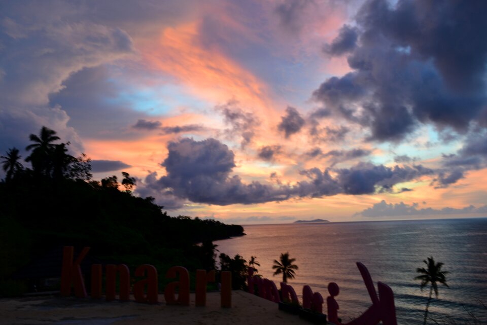 Indonesia sunset the sea
