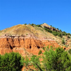 Red sandstone blue sky north texas