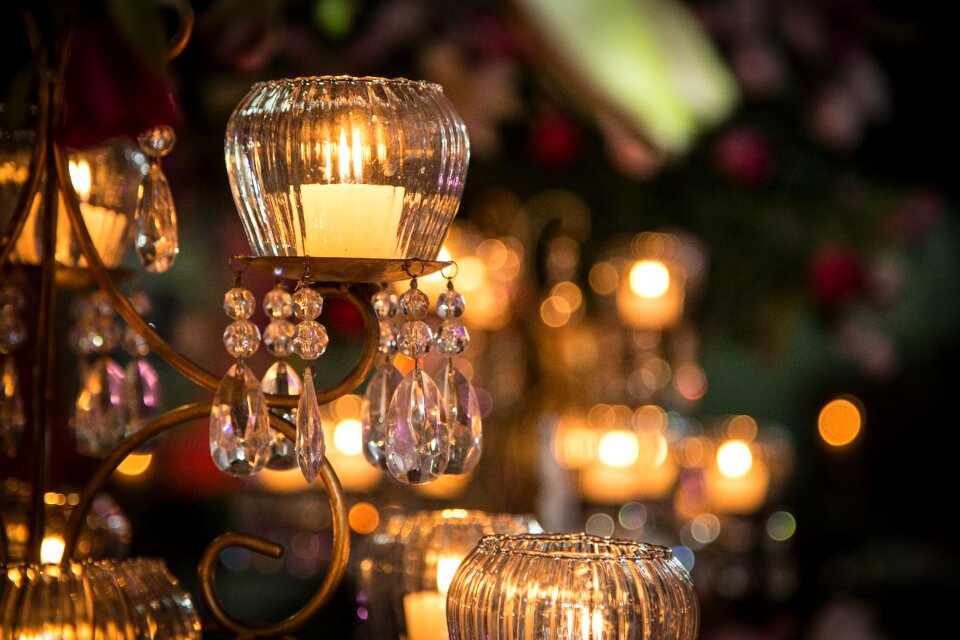 Ornament candle crystals