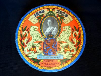 1898-1923_Droste_jubileum_ronde_doos_deksel