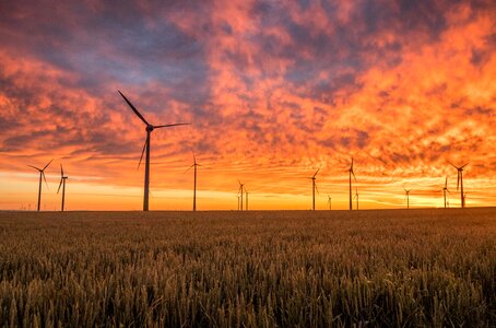 Wind turbines alternative energy green energy photo