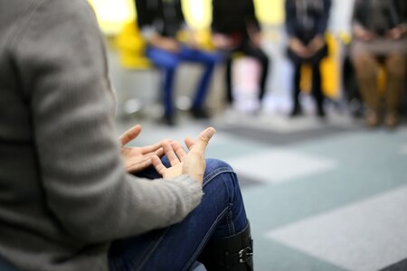 Hands group of people therapy