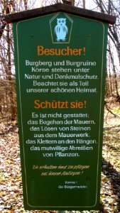 2017_Kirschau_Burg_Körse_Eingangsschild