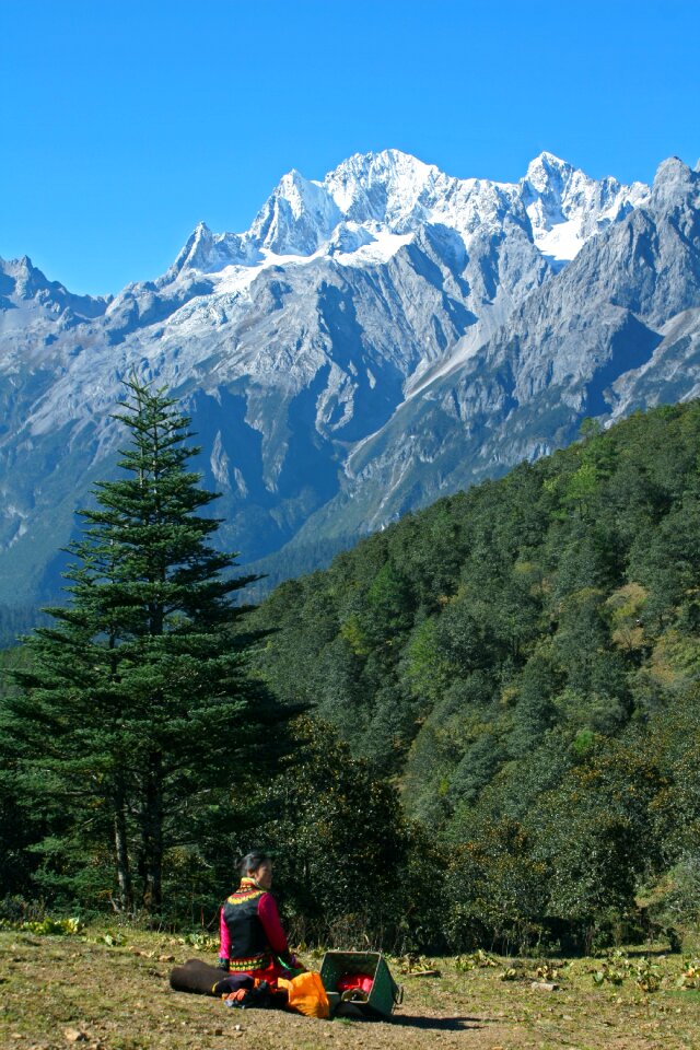 The jade dragon snow mountain yak meadow the yi people